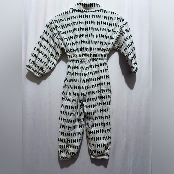 MINI PS MARKET jumpsuit for girls size 4 years white color with black letters - Picture 2 of 13